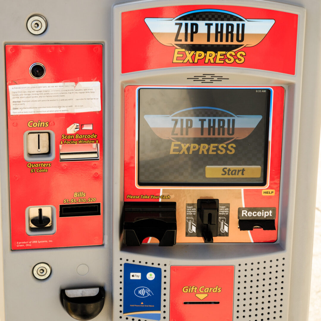 Zip Thru Express Car Wash paying station