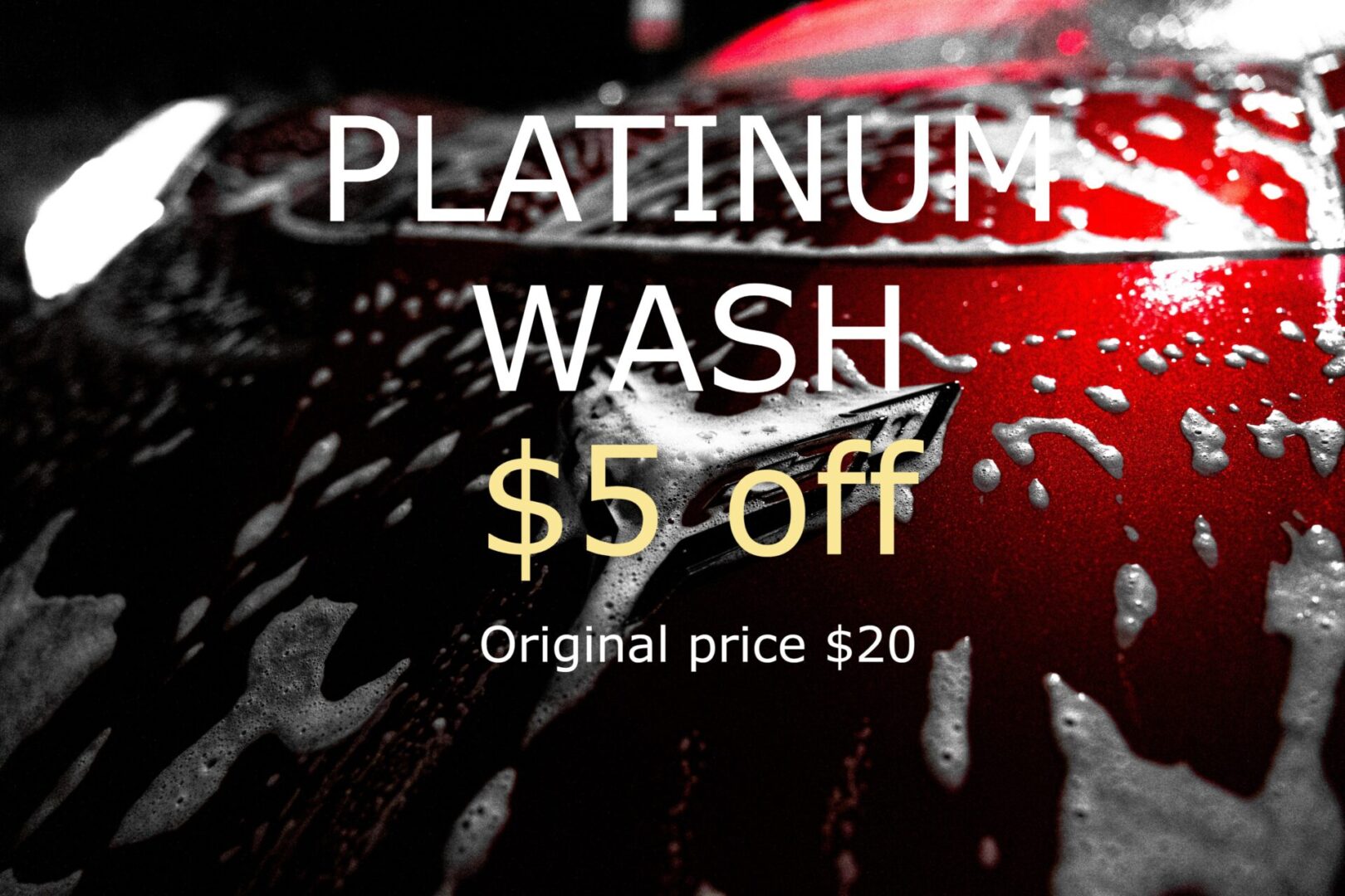 $5 off coupon for Platinum wash